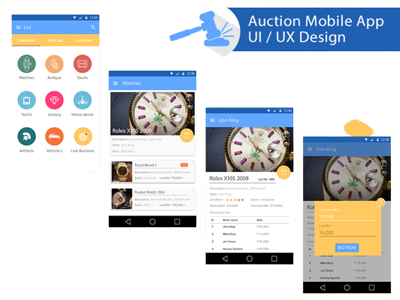 Online Auction Multipurpose Mobile App