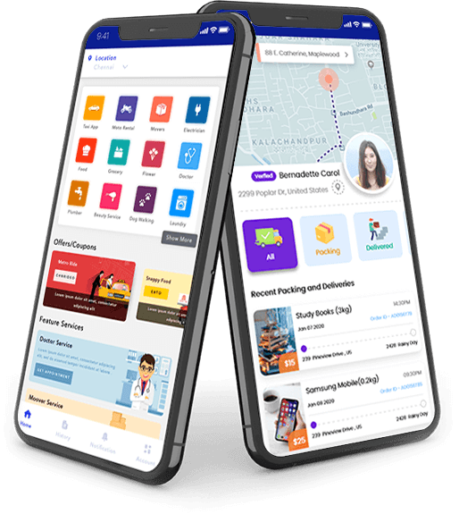 Multi service Mobile App Customer App, Delivery APp, Merchant App