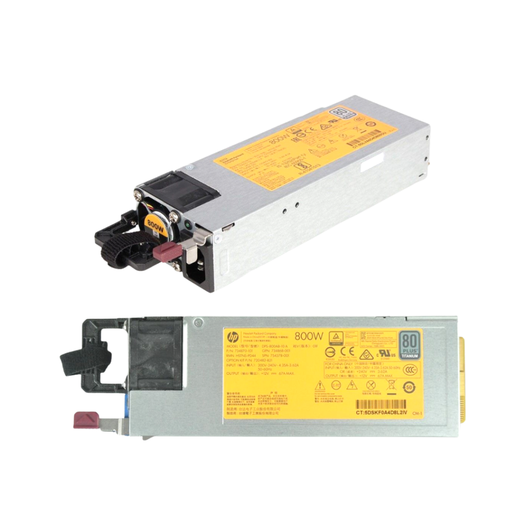 HP 734870-101 800W Flex Slot HSTNS-PD44 Titanium Hot Plug Power Supply HPE Spare 754378-001 (Refurbished)