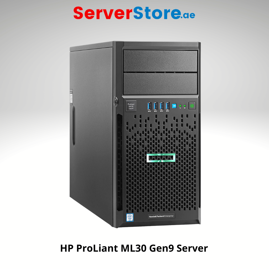 HPE ProLiant ML30 Gen9 Server | Intel® Xeon ® E3-1200 V6 Processor Family | 16GB RAM | 3 x 900GB SAS HDD (Refurbished)