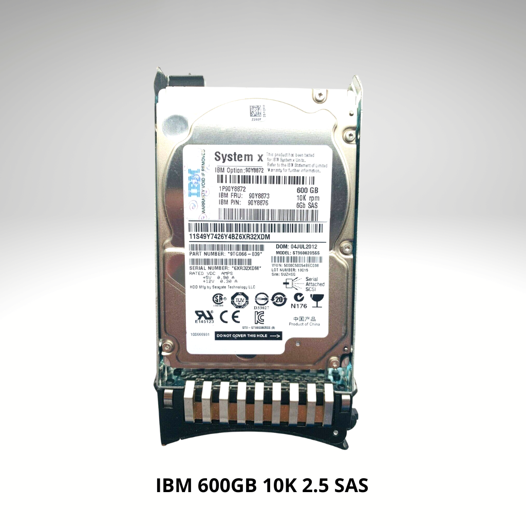 IBM 90Y8876 600GB 10K 2.5-inch 6GBPS SAS-Hard Drive 90Y88732, 90Y8873,90Y8874, (Refurbished)