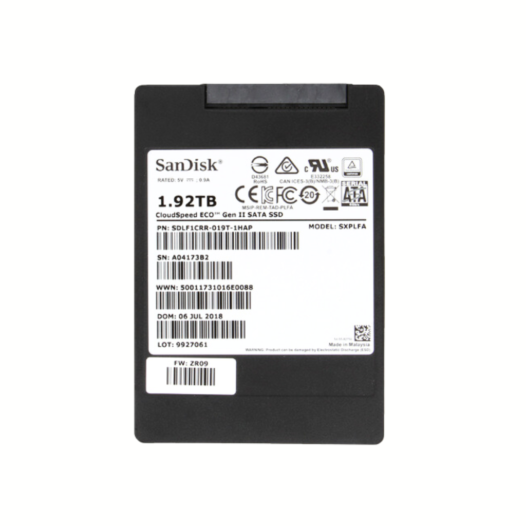 SanDisk CloudSpeed Eco Gen II SDLF1CRR-019T 1.9TB SATA SSD 6gbps (Refurbished)