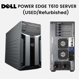 Dell PowerEdge T610 Server Single INTEL XEON Quad Core | Ram DDR3 8GB | HDD SAS 300GB x 3 (Refurbished)